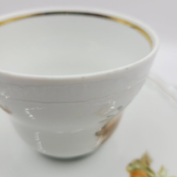 Schumann Arzberg Porcelain Tea Cup & Saucer& Dessert Plate Set Pear Design VTG - Picture 5 of 16